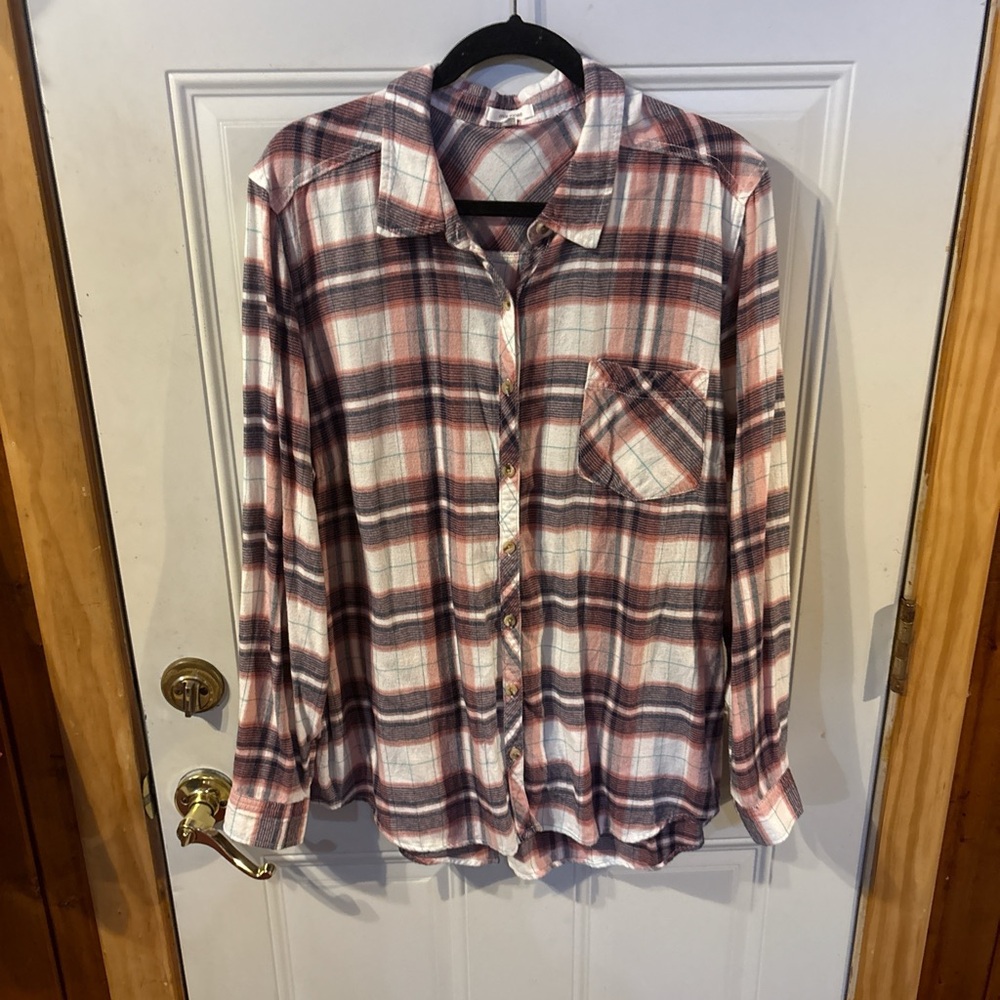 Maurices Plaid Button-Up Shirt Size XXLarge, Buttons down Front, 1 Pocket, - Picture 6 of 6